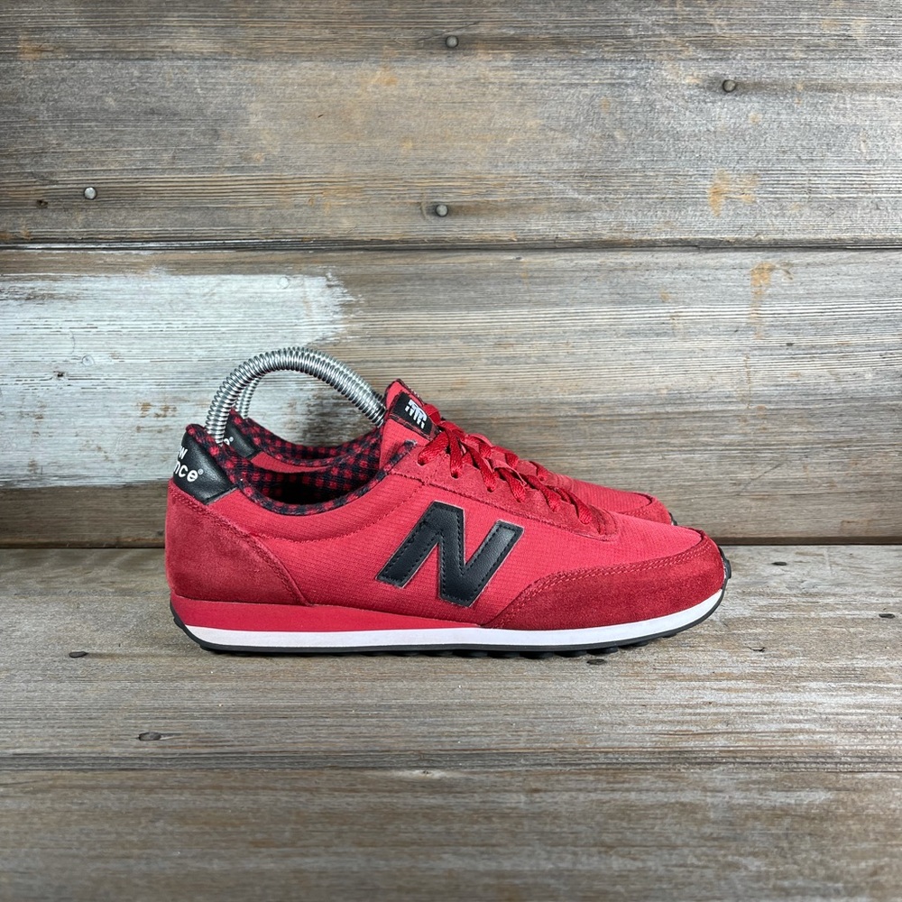 New Balance 410 Red And Black Plaid Shoes